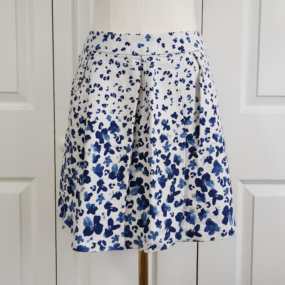 ♡ Blue Floral Skirt ♡